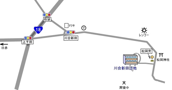川合新田団地map